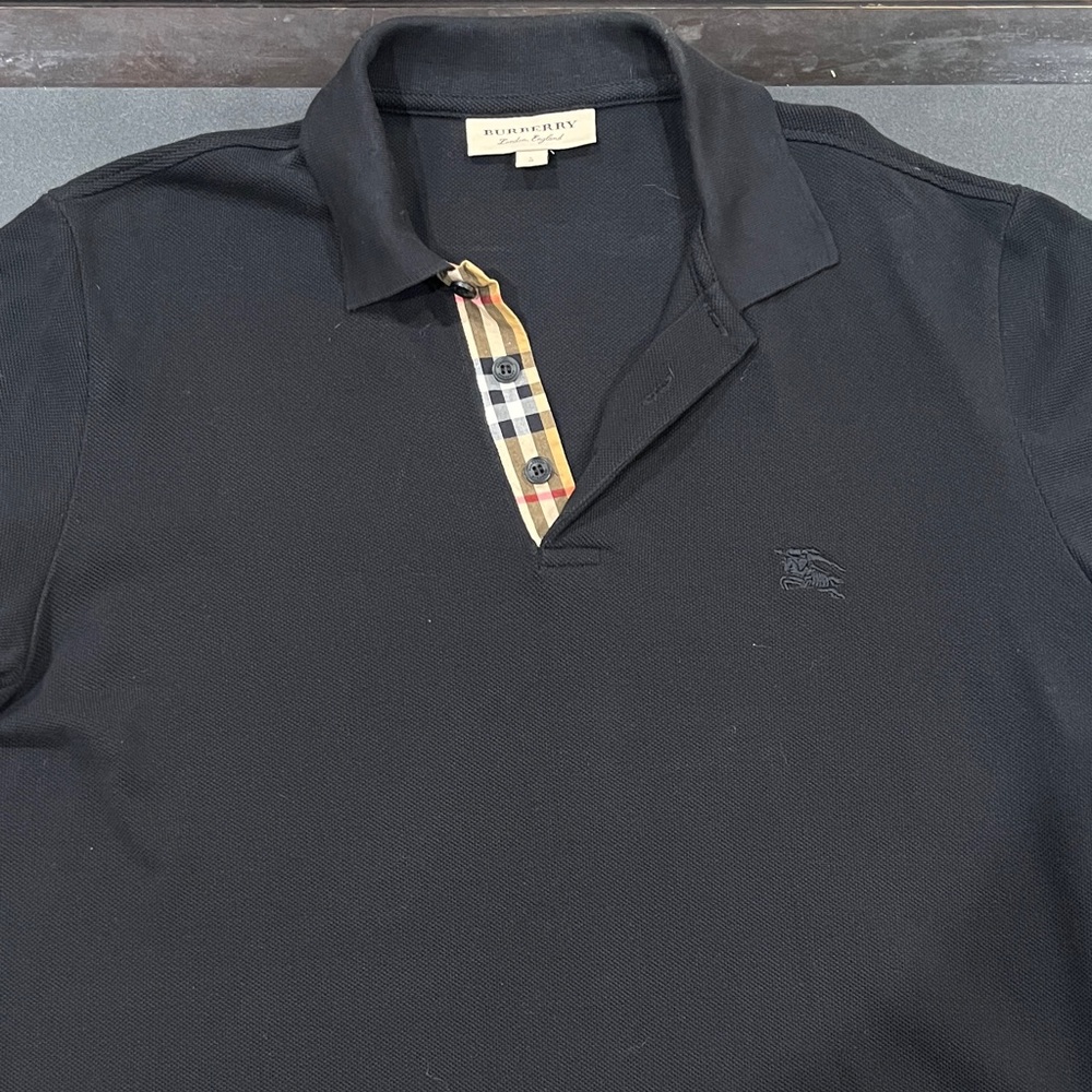 Burberry Polo Shirt with Check Detail